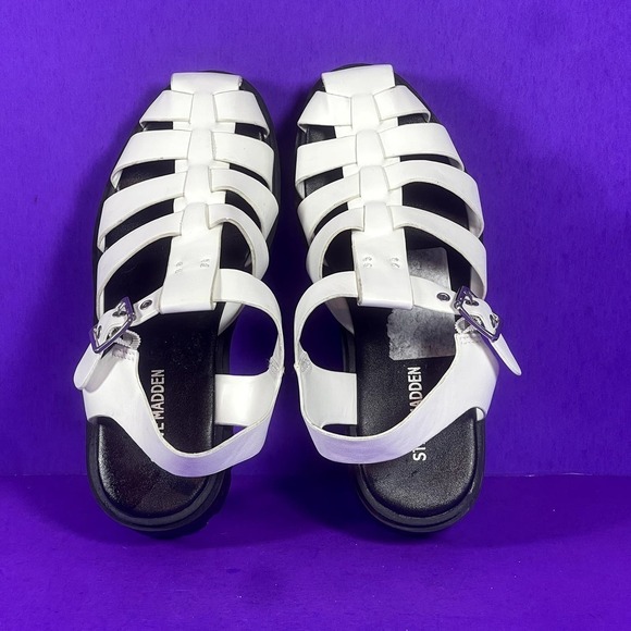 Steve Madden Girls White Dory Fisherman Sandals Shoe Size 2-NEW - Picture 5 of 9